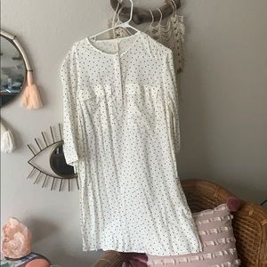 White and Black Polka Dot Dress- H&M Size 10 US